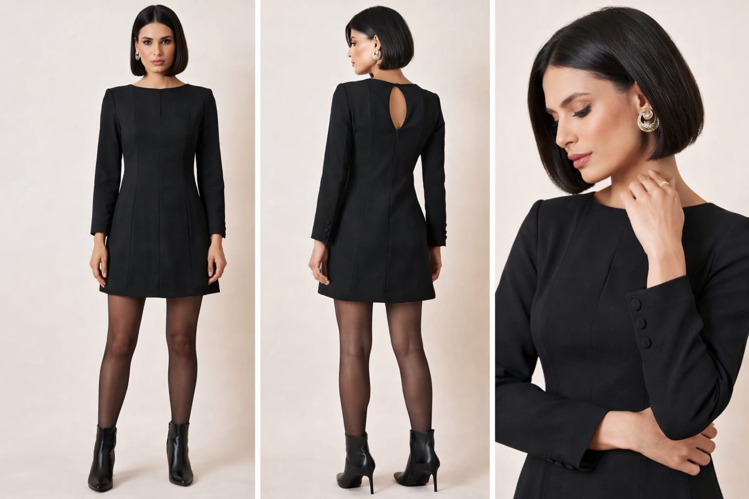 Crepe de alfaiataria (Preto)
